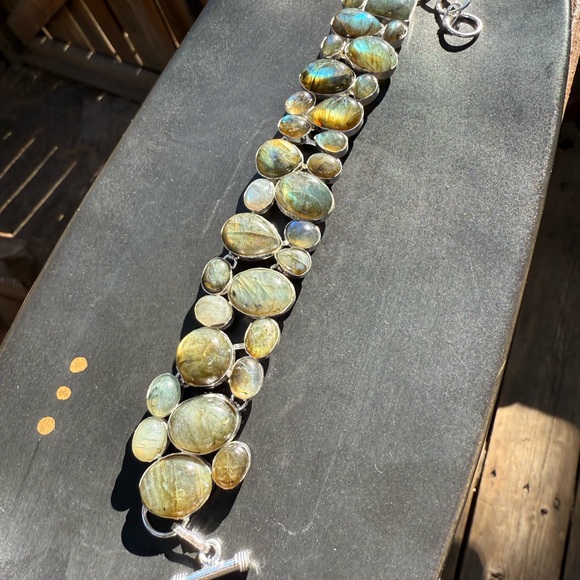 925 sterling silver Labordarite bracelet! Extraordinarily beautiful! HANDMADE!!! - Picture 15 of 15